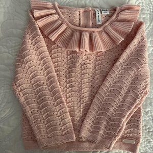Janie and Jack Ruffle Neck Sweater - 12-18 months